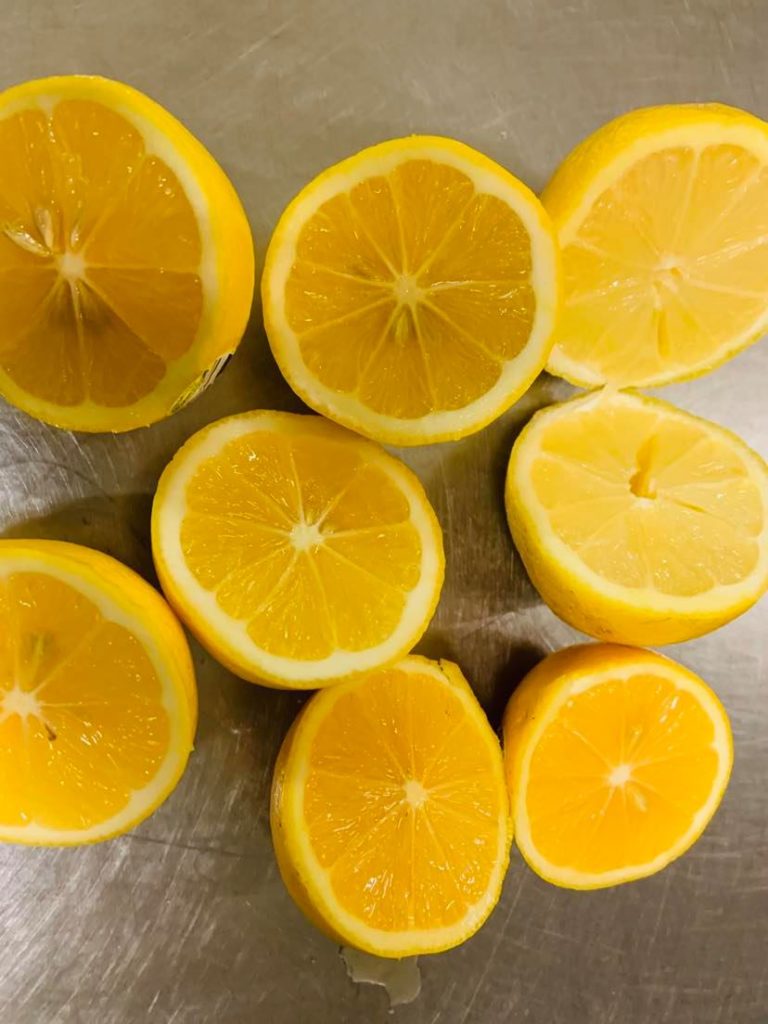 lemons cut in half