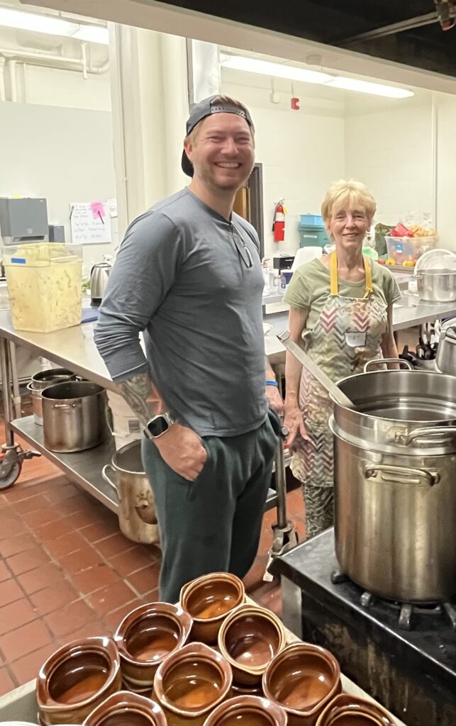 Chefs in the Soup for You! kitchen
